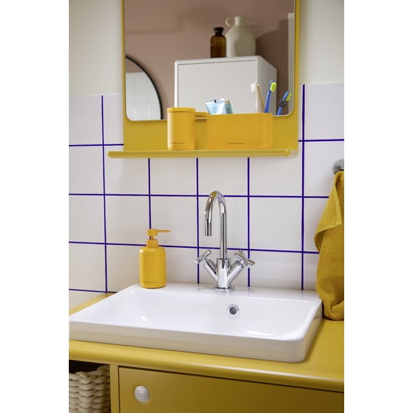 Organizer da bagno in poliresina color senape per dischetti di cotone Tom Tailor T-Color Bath – Wenko-image-3