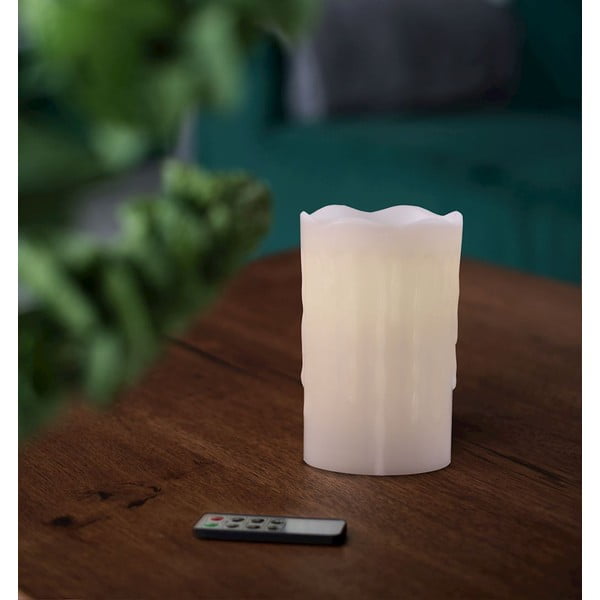 Candela a LED con telecomando a goccia, altezza 12,5 cm Dripwax - DecoKing
