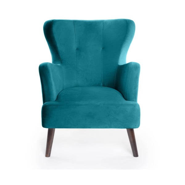 Poltrona in velluto turchese Noemye - Bonami Essentials-image-2