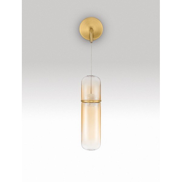 Lampada da parete LED dorata in vetro con intensità regolabile Norma – Nova Luce-image-3