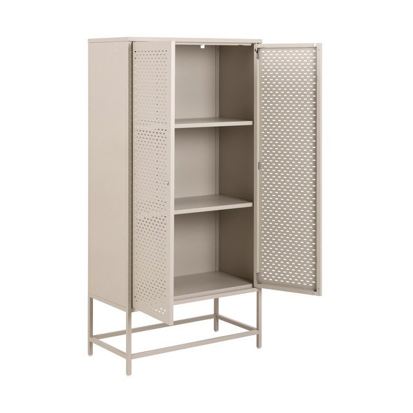 Armadio in metallo beige 80x160 cm Newcastle - Actona-image-3