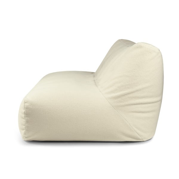 Puof a sacco color crema con rivestimento in bouclé Sofa Tube 190 – SLOWDOWN-image-2