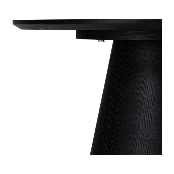 Tavolino nero in rovere ø 60 cm Tango - Furnhouse-image-3