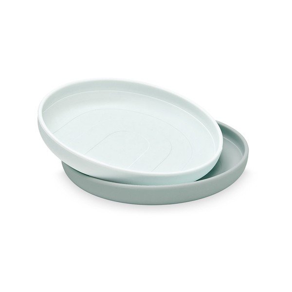 Set di piatti per bambini blu in silicone 2 pz ø 18,5 cm Petroleum – Cam Cam Copenhagen