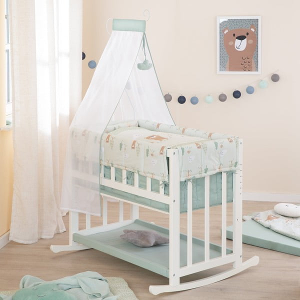 Culla bianca con altezza regolabile e per co-sleeping 90x45 cm Woodland Buddies – Roba-image-1