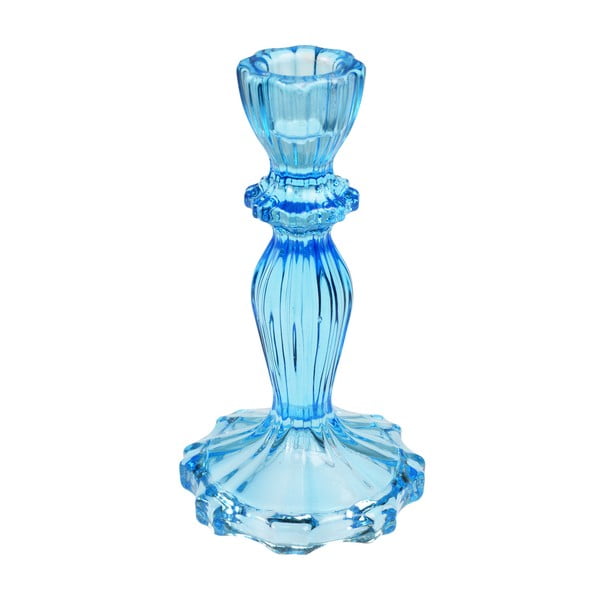 Candeliere alto in vetro blu - Rex London
