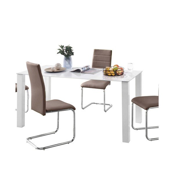 Set di tavolo e 4 sedie marroni Naral - Støraa-image-1