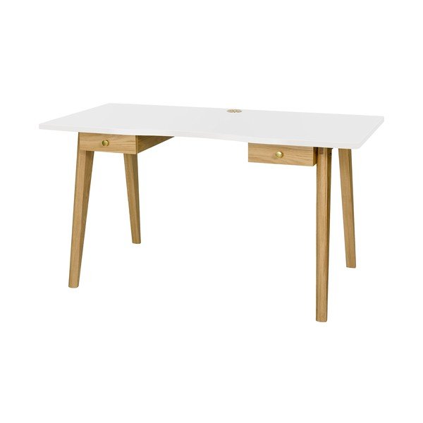 Scrivania con effetto rovere 70x140 cm Nice – Woodman-image-1