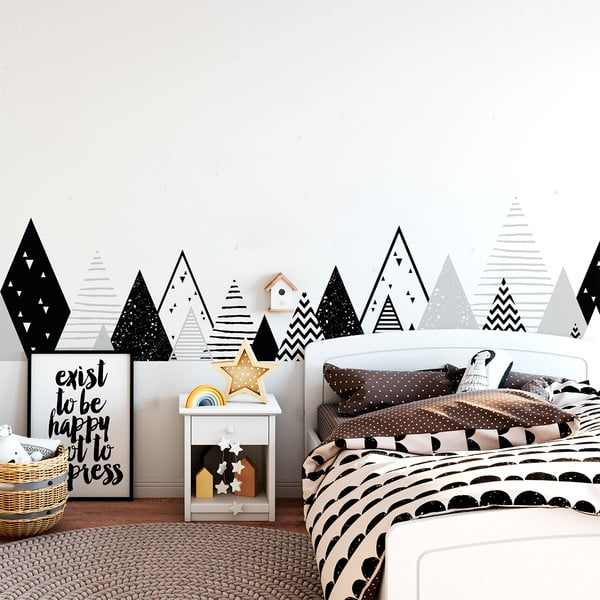 Adesivo murale per bambini Scandinavian Giant Mountains Chica, 180 x 45 cm - Ambiance