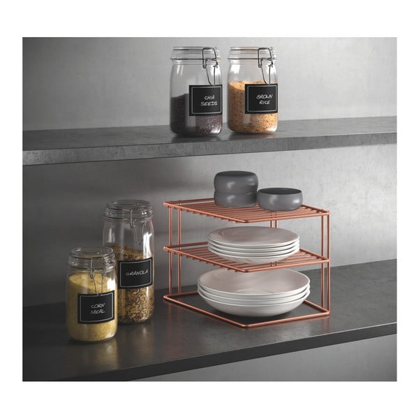 Ripiano aggiuntivo color rame in acciaio 25x25 cm Palio – Metaltex-image-1