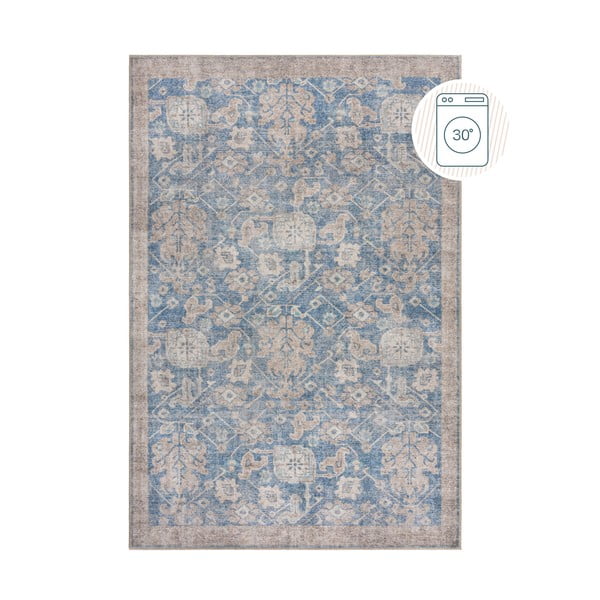 Tappeto blu lavabile 190x290 cm Orelia Global – Flair Rugs