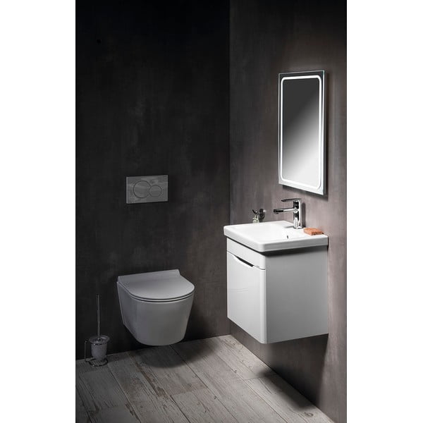 Lavabo bianco in ceramica 40x35 cm City – Sapho-image-3