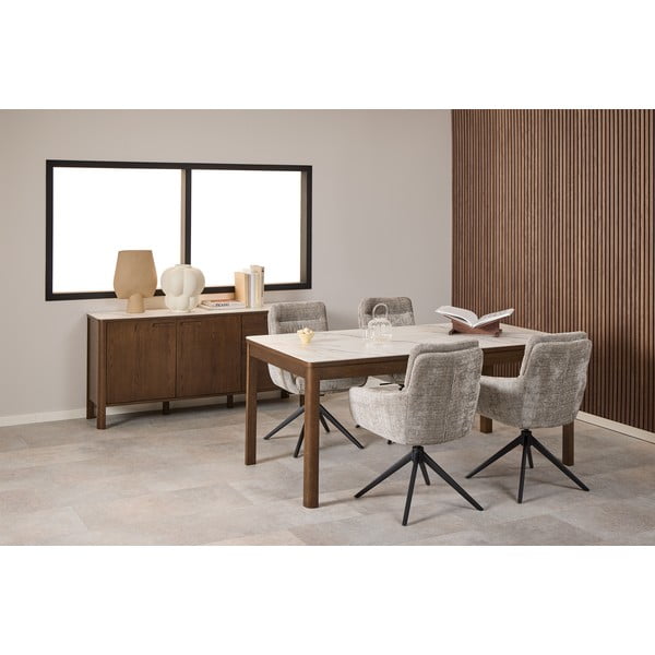 Tavolo da pranzo con piano in ceramica 90x180 cm Southampton – Actona-image-1