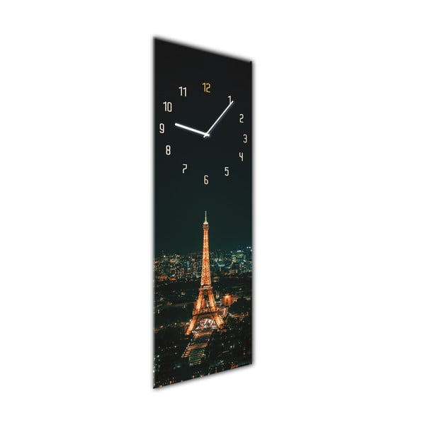 Orologio da parete Glassclock , 20 x 60 cm Paris - Styler