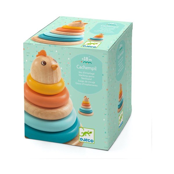 Giocattolo pieghevole in legno per bambini Hen - Djeco-image-3
