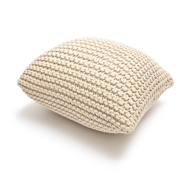 Pouf cuscino in maglia beige - Bonami Essentials