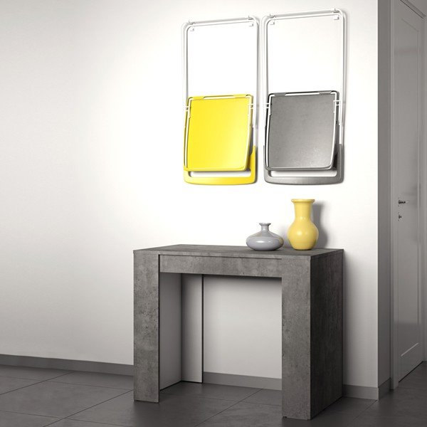 Tavolo da pranzo pieghevole grigio Elastic - TemaHome-image-3
