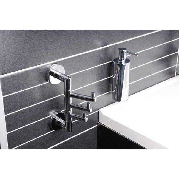 Porta asciugamani a parete in ottone argento lucido X-Round - Sapho-image-1