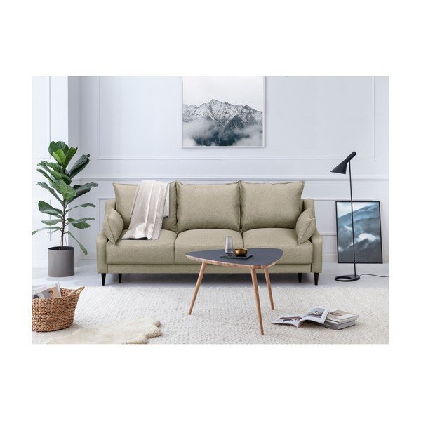 Divano letto beige con contenitore Ancolie, 215 cm - Mazzini Sofas-image-3