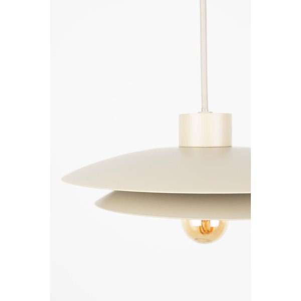 Lampadario beige in metallo ø 26,5 cm Wubbo – White Label-image-2