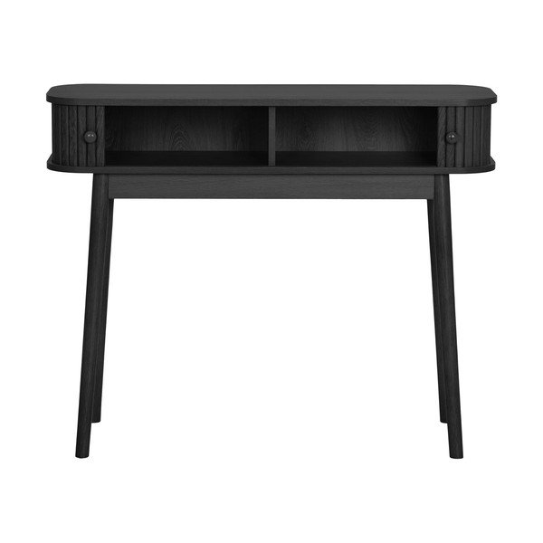 Tavolo consolle nero in pino massiccio 30x100 cm Nikoo – House Nordic-image-2