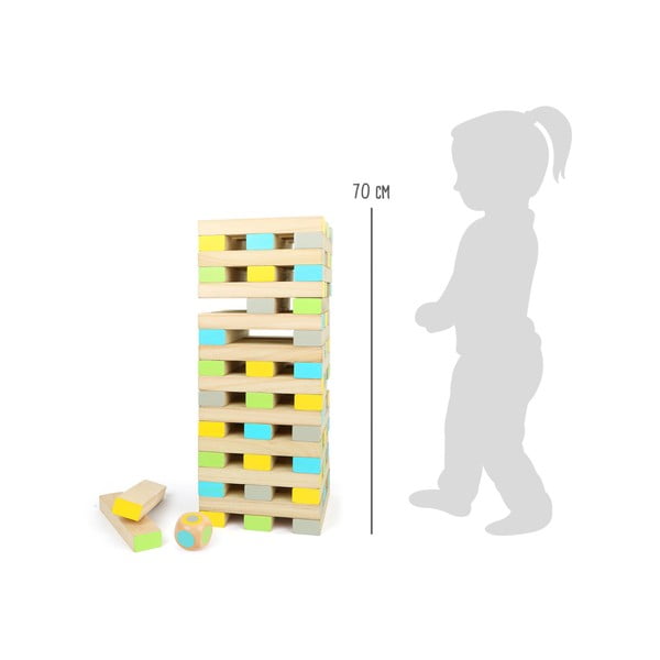 Torre di legno per bambini in blocchi Tower, 60 pezzi - Legler-image-1