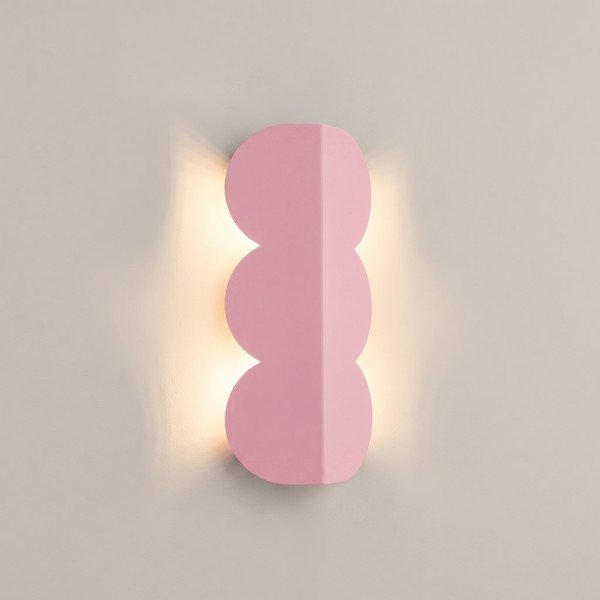 Lampada da parete rosa in alluminio BISCUIT – Thoro-image-1