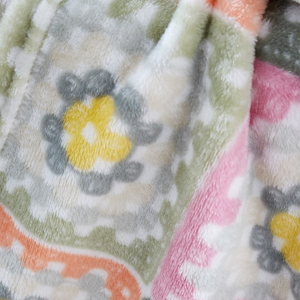 Coperta in micropile 130x170 cm Crochet Print Cosy - Catherine Lansfield-image-2