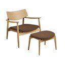 Poltrona con poggiapiedi marrone Olvera – House Nordic