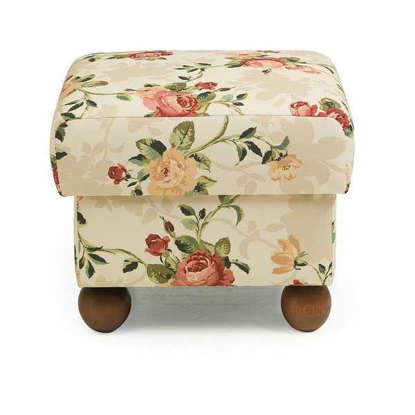 Pouf a fiori beige Monarch Chenille - Max Winzer-image-2