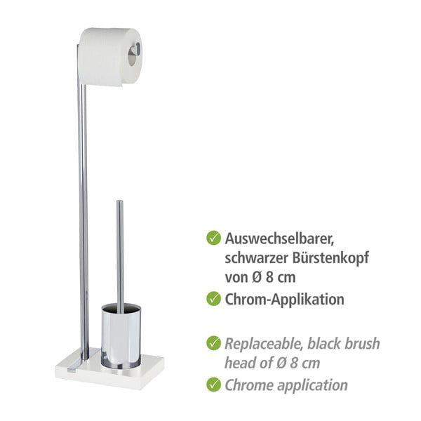 Scopino con supporto per carta igienica Noble - Wenko-image-2