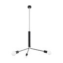 Lampadario nero con paralume in metallo ø 74 cm Donato – Sollux