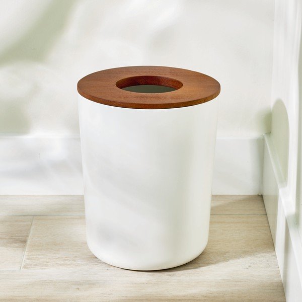 Cestino per vanità bianco Eco - iDesign-image-1