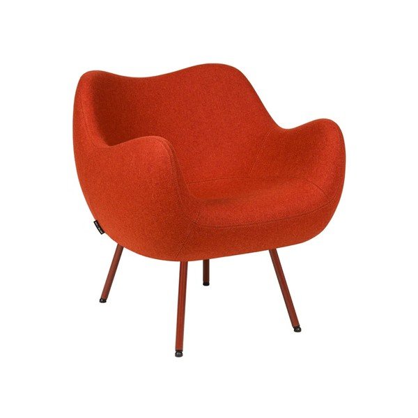 Poltrona rossa con rivestimento in lana RM58 – noo.ma
