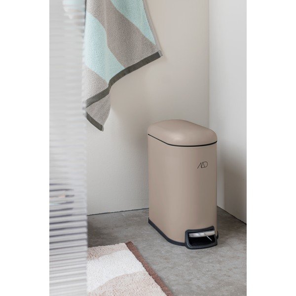 Cestino per la spazzatura beige in metallo con pedale 5 l Mini-Walther – Mette Ditmer Denmark-image-1