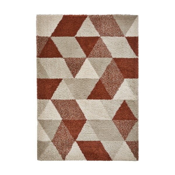 Tappeto rosso scuro Royal Nomadic Angles, 120 x 170 cm - Think Rugs