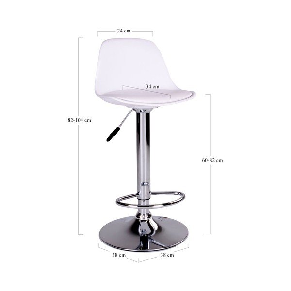 Set di 2 sgabelli da bar bianchi Trondheim - House Nordic-image-2