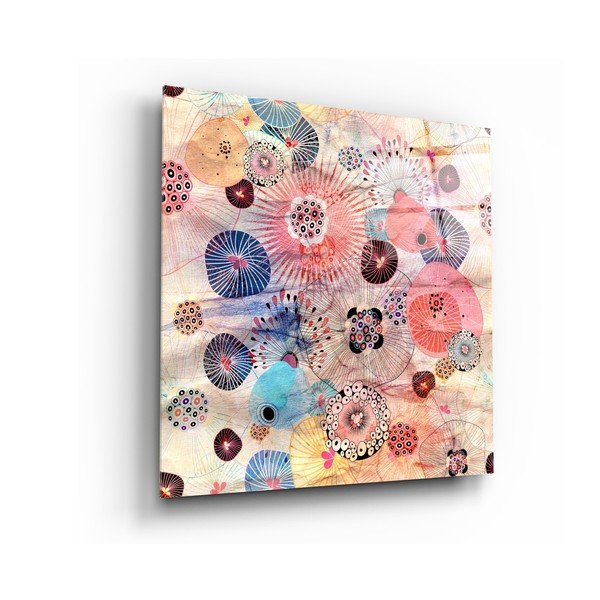 Pittura su vetro , 40 x 40 cm Alternative Flowers - Insigne