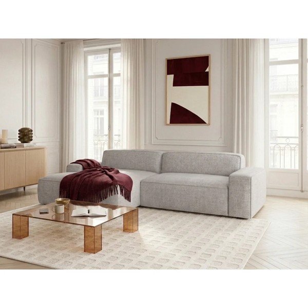 Divano angolare grigio allungabile/con movimento relax elettrico (con penisola a sinistra) Abel – Bobochic Paris-image-4