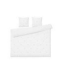Set copripiumino e federa bianco in percalle di cotone per letto matrimoniale o esteso 200x220 cm Daisy – JUNA