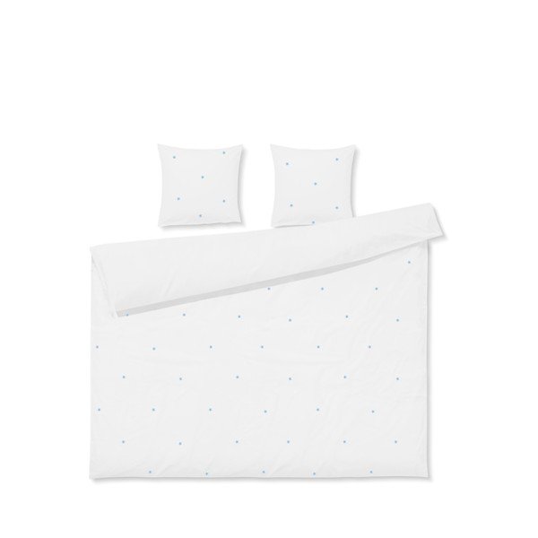 Set copripiumino e federa bianco in percalle di cotone per letto matrimoniale o esteso 200x220 cm Daisy – JUNA