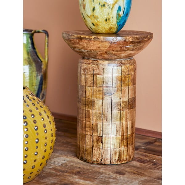 Tavolino rotondo in mango massiccio ø 30 cm Yasme – Bloomingville-image-1