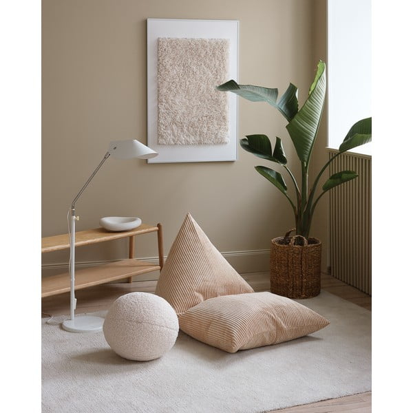 Pouf a sacco per bambini marrone chiaro con rivestimento in velluto a coste Big Lounger – Wigiwama-image-1