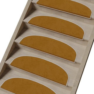 Gradini marrone chiaro in set da 16 pezzi 20x65 cm Plain Color - Vitaus