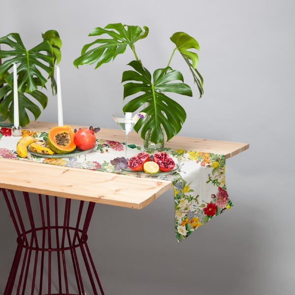 Set di 2 runner da tavola con lino Spring Spring Flowers - Madre Selva-image-1