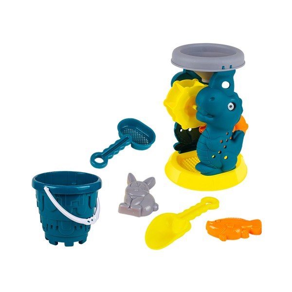 Set da gioco da spiaggia con secchiello paletta e rastrello - Juinsa-image-1