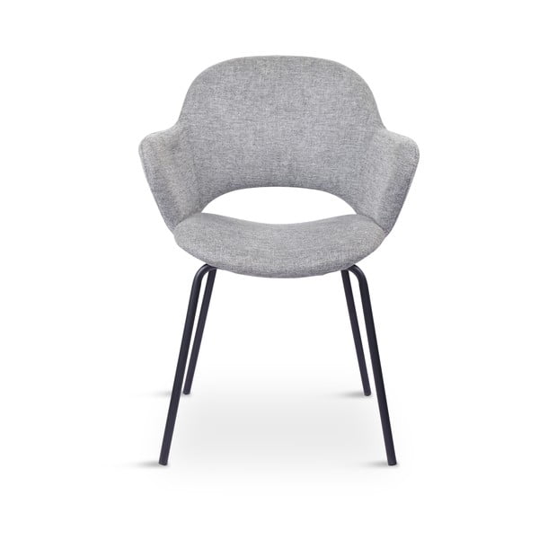 Set di sedie da pranzo grigio chiaro in imbottito 2 pz Rowley – Unique Furniture-image-1