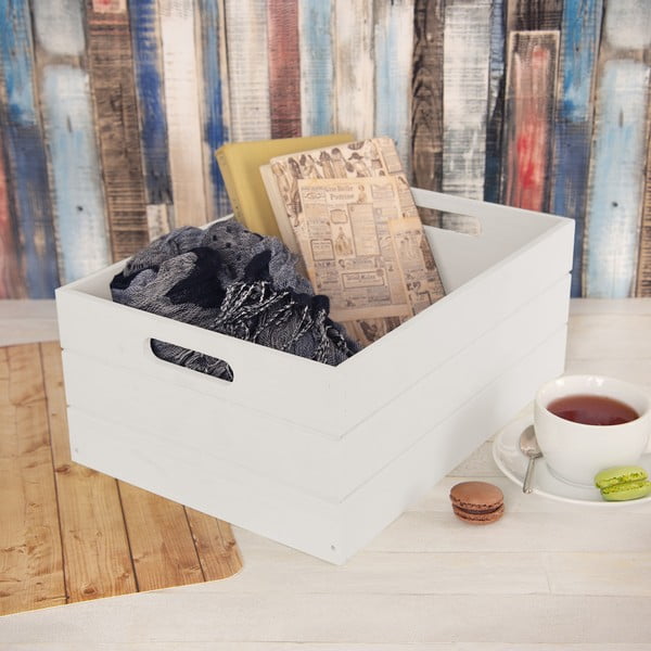 Scatola bianca in legno 36x26x15 cm – Orion-image-1