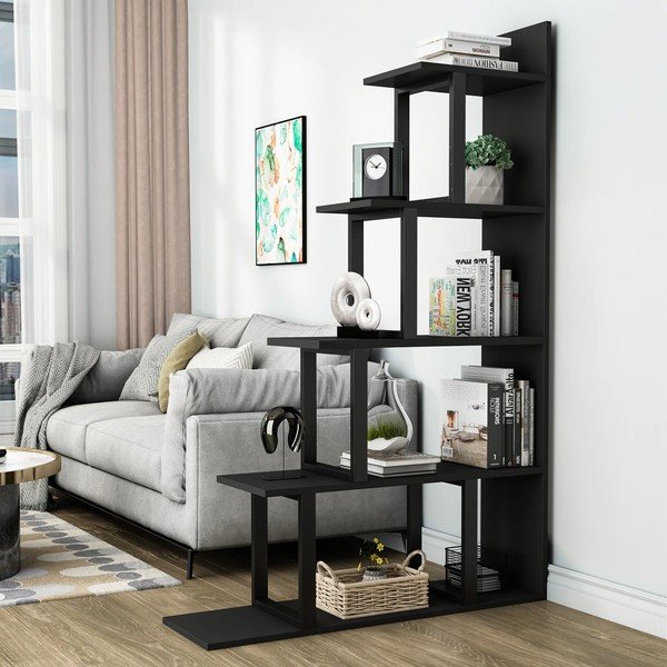 Scaffale nero 100x164 cm Step - Kalune Design-image-1
