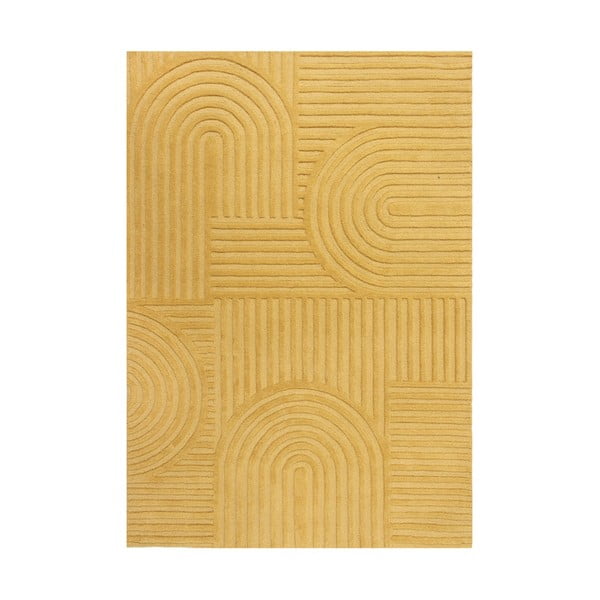 Tappeto in lana gialla 160x230 cm Zen Garden - Flair Rugs